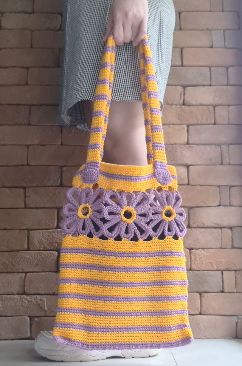 Crochet Bag (3 flowers)